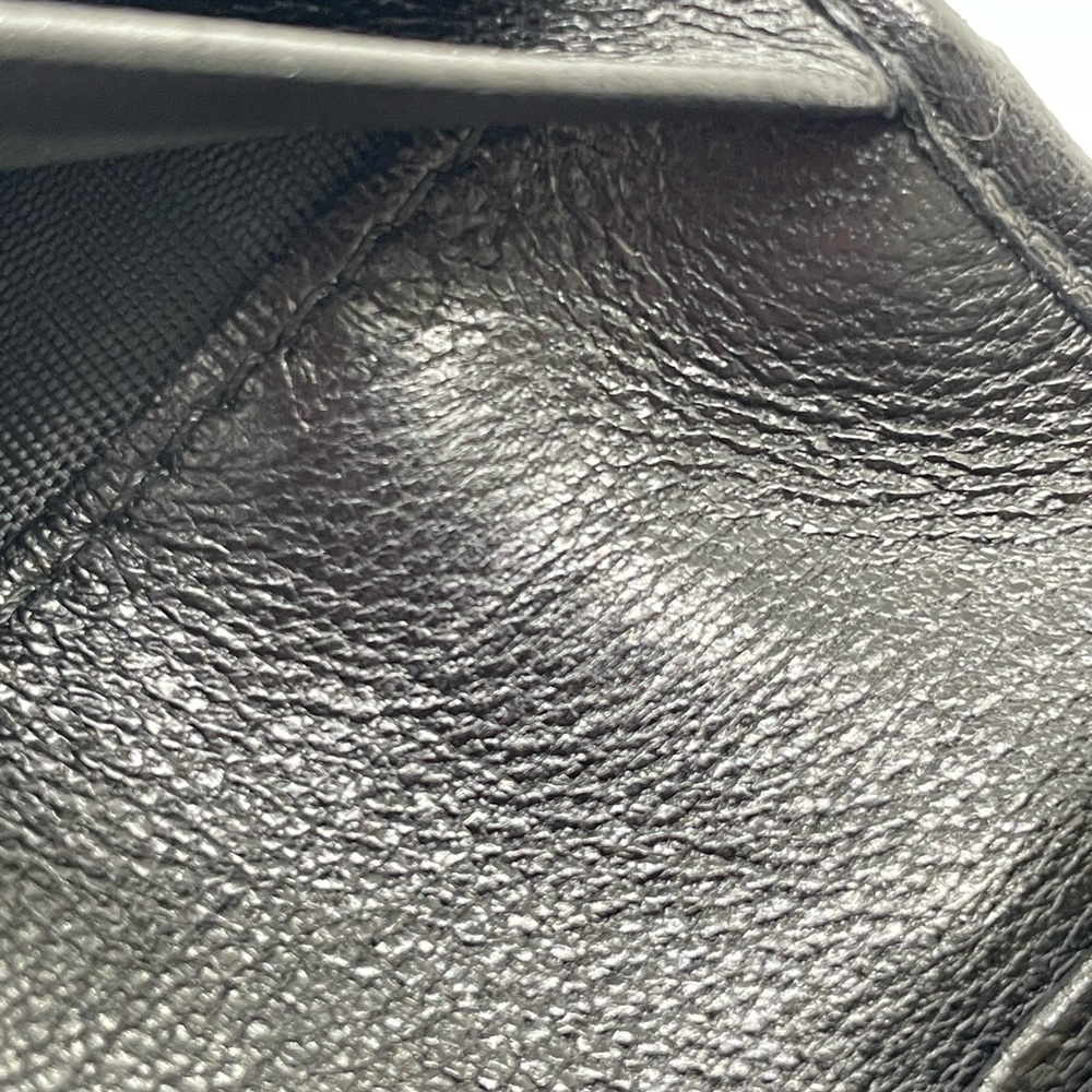 PRADA Black/Nero Nappa Leather Long Wallet stitched wave design - Picture 11 of 13